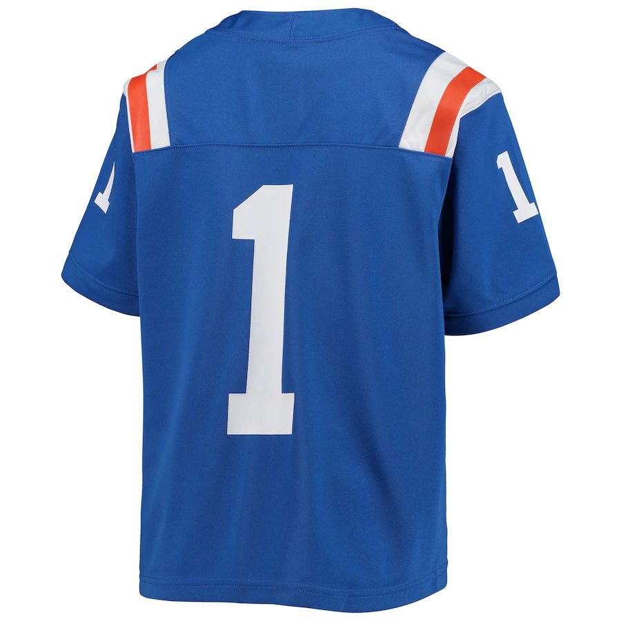 #1 F.Gators Jordan Brand Untouchable Football Jersey Royal Stitched American College Jerseys