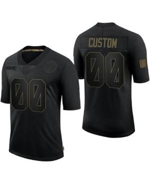 Custom Football Jersey 32 Team Stitched Black Limi...