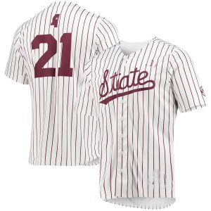 M.State Bulldogs Replica Baseball Jersey White Stitched American College Jerseys