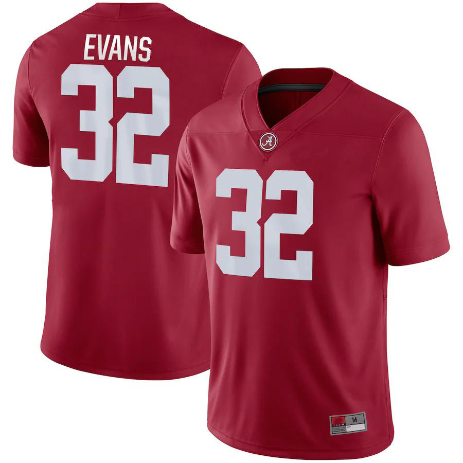 A.Crimson Tide #32 Rashaan Evans Game Jersey Stitched American College Jerseys