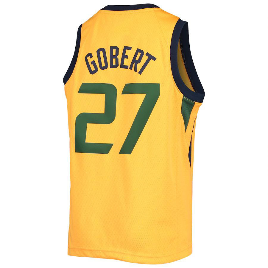 U.Jazz #27 Rudy Gobert Jordan Brand 2020-21 Player Jersey Statement Edition Gold Stitched American Basketball Jersey