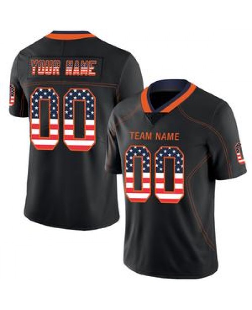 Custom Chicago Bears Stitched American Football Je...