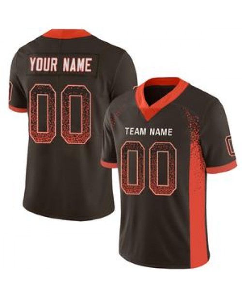 Custom Cleveland Browns Stitched American Football...