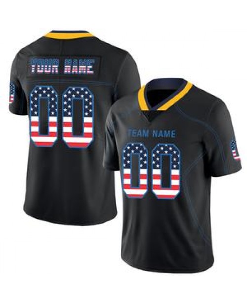 Custom Los Angeles Chargers Stitched American Foot...