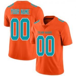 Custom Miami Dolphins Stitched American Football J...