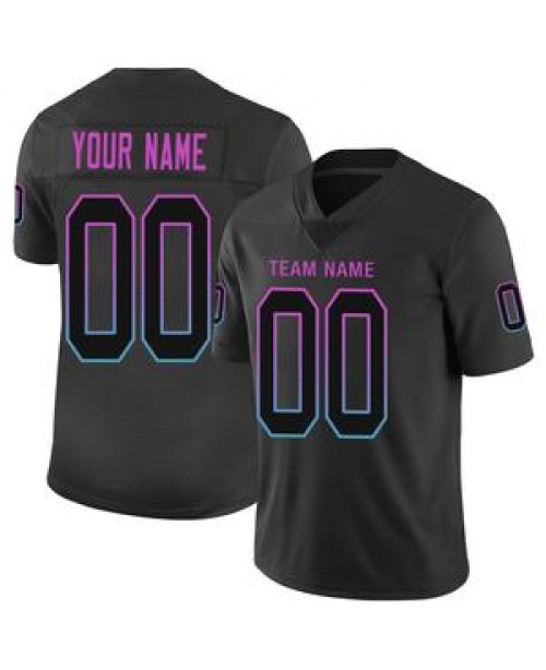 Custom Miami Dolphins Stitched American Football J...