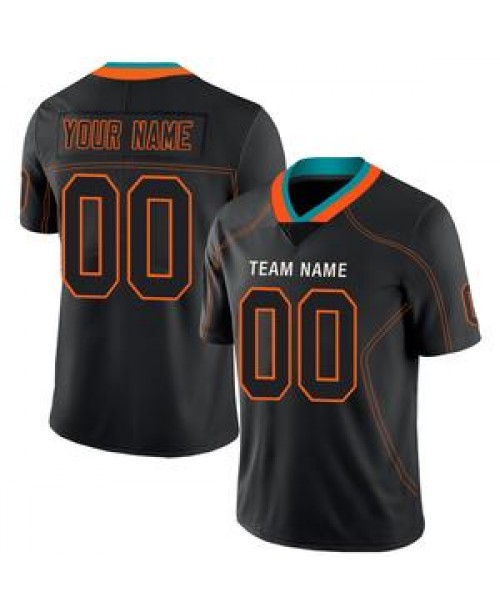 Custom Miami Dolphins Stitched American Football J...