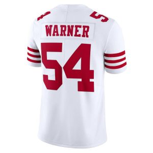 SF.49ers #54 Fred Warner New White Stitched American Football Jerseys 2022