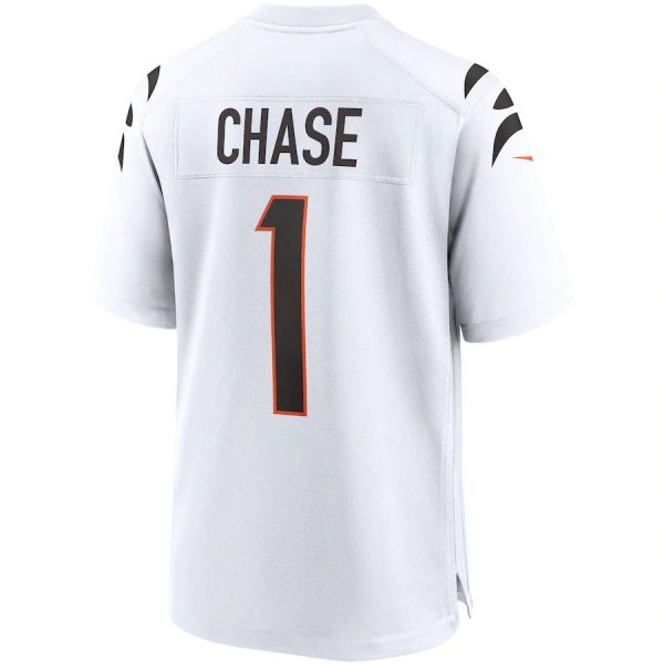 C.Bengals #1 Ja'Marr Chase White Game Jersey Stitched American Football Jerseys