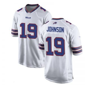 B.Bills #19 KeeSean Johnson WHITE Game Jersey American Stitched Football Jerseys