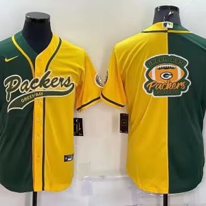 packers split baseball style jersey