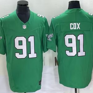 eagles #91 kelly green jersey